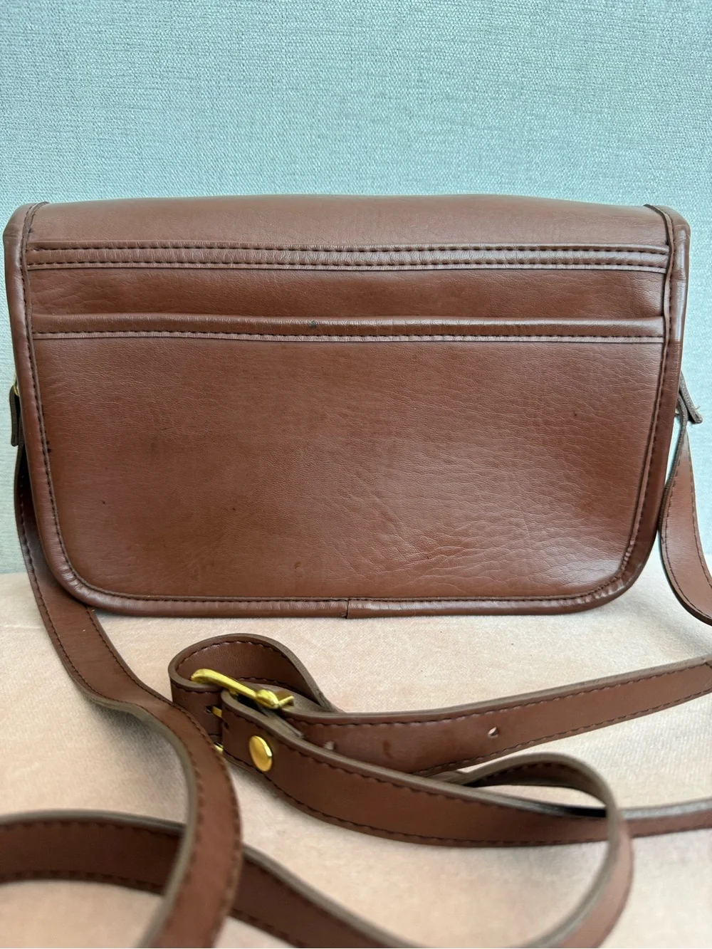 Vintage Coach Penny Pocket Purse Bag Brown Glove Tanned Leather USA - Picture 2 of 16